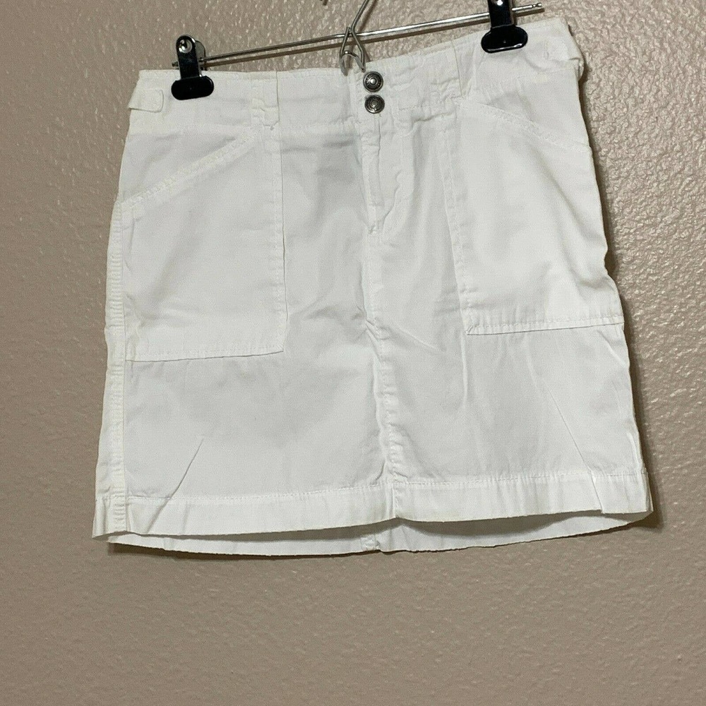 Gap Off White Straight Skirt Cotton Distress Sz 4